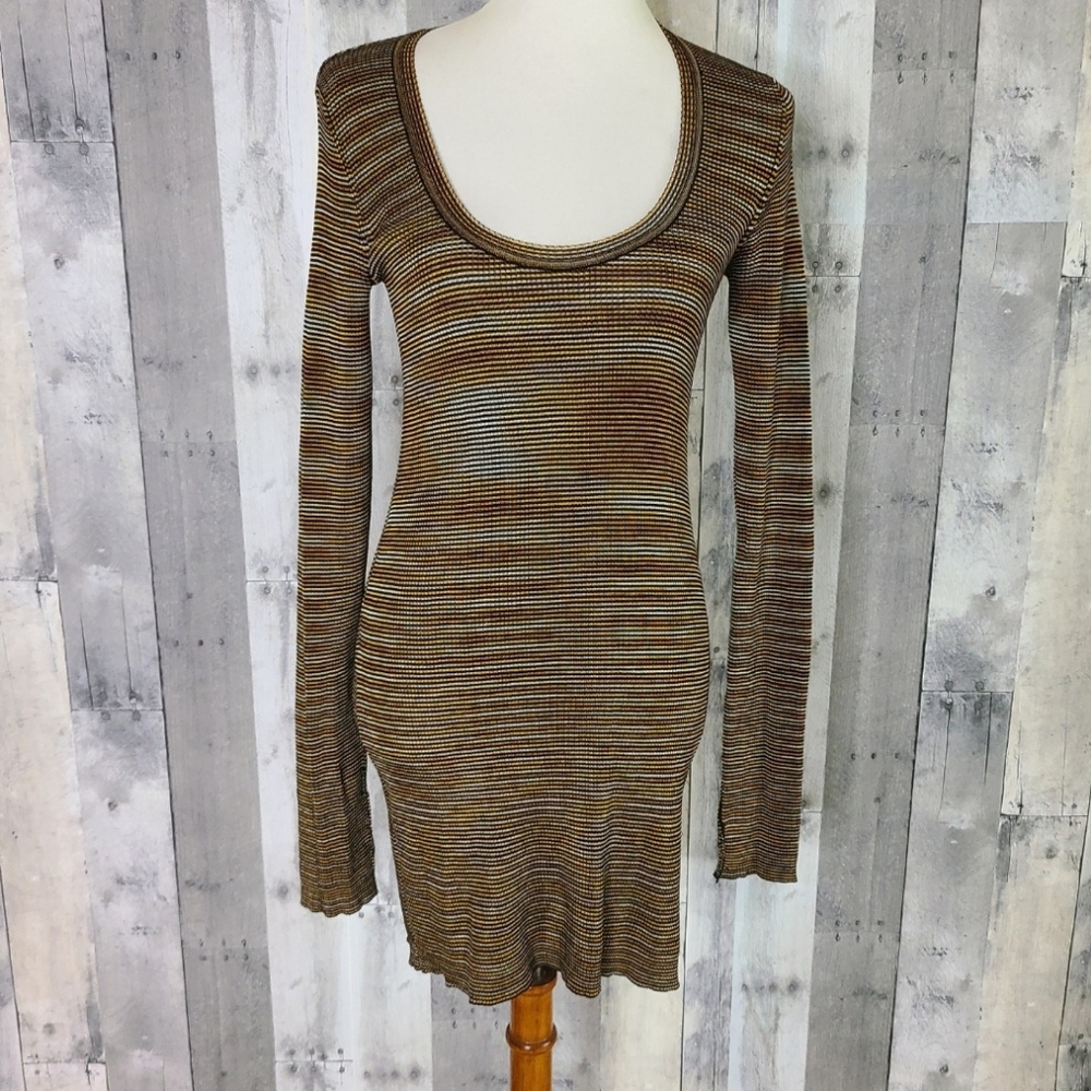 Missoni Striped Long Sleeve Bodycon Dress